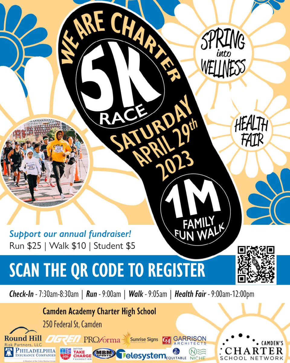 Camdencsn's tweet photo. Join our We Are Charter 5K! Learn more and register today! https://t.co/HLfML6P982 https://t.co/HRq3q8rRcW