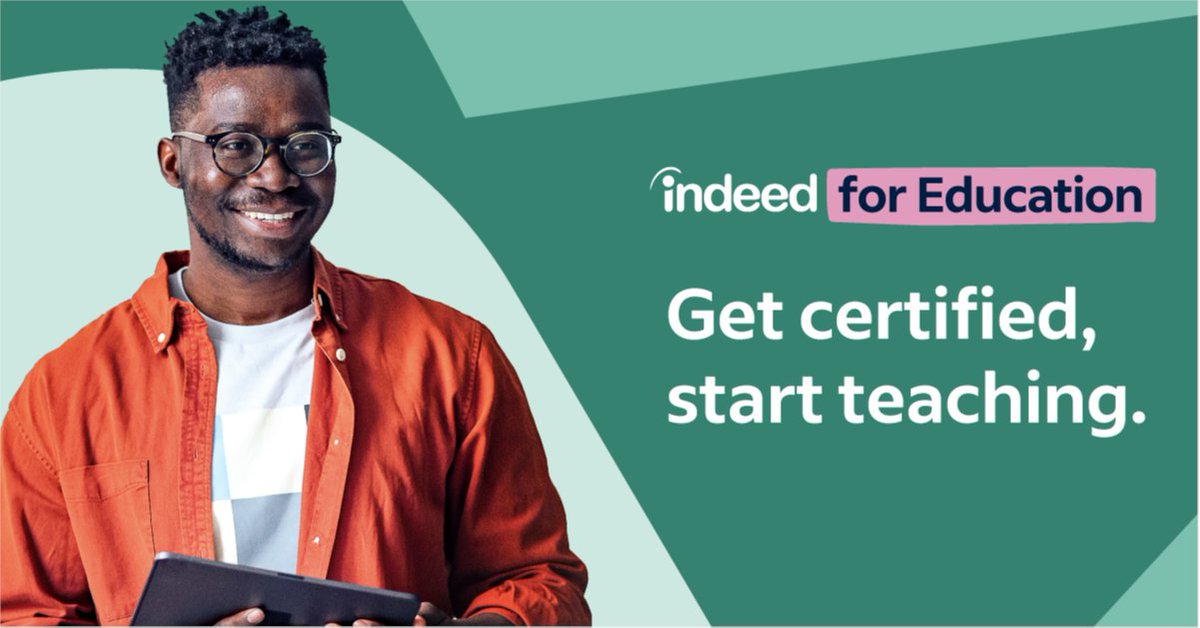 With over 35,000 open teacher positions, states are offering alternate paths to certification. Learn how to become a teacher in your state. 📚
indeedhi.re/3ypjEw4

#IndeedForEducation indeedhi.re/3FHFaAb