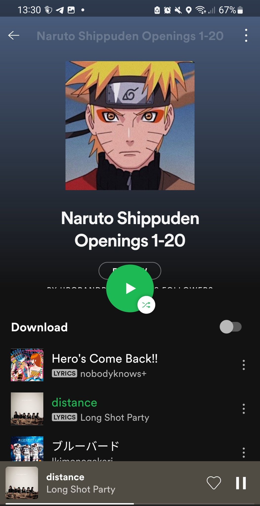 NARUTO SHIPPUDEN Opening 1  Hero's Come Back 