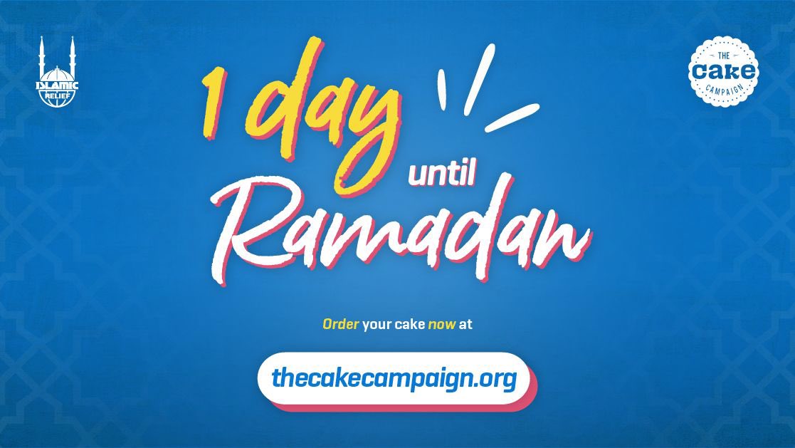 ☝️1 day until Ramadan! 

⏰ Order your cakes and brownies in time for iftaar now at TheCakeCampaign.org 

#cakes4syria #thecakecampaign