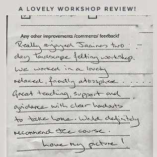 janinejacquesar's tweet photo. I received this lovely review of my latest 2 day felt landscape workshop.
She took my feedback form and kindly emailed it across with this lovely review! I am so pleased
https://t.co/o5irNyKVjc
#feltart #feltmaking #feltartist #review #YORKSHIRE #harrogate #leeds #MHHSBD https://t.co/A9zLhon8fN