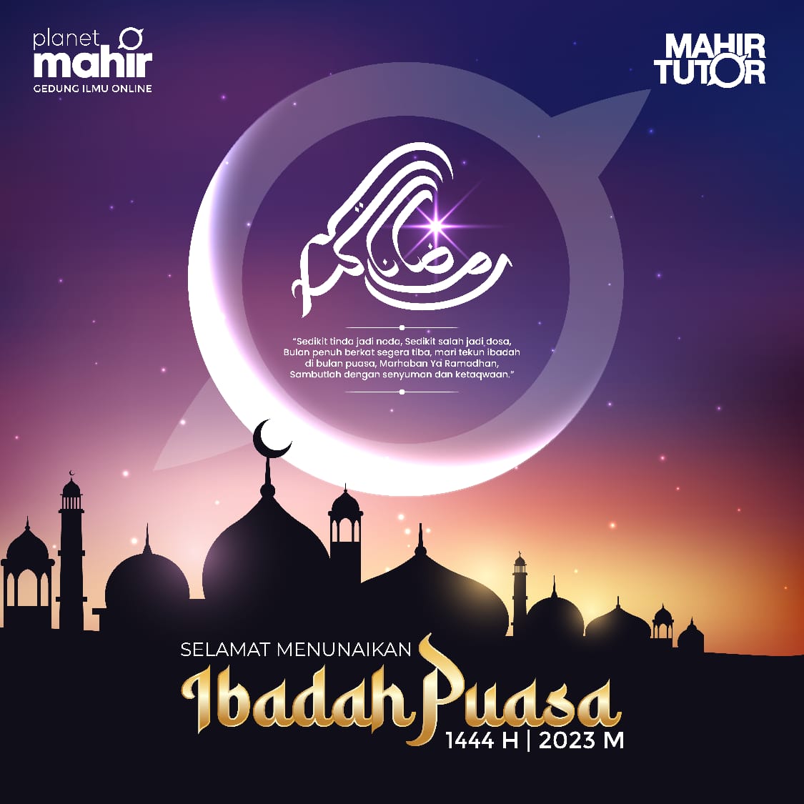 planetmahir's tweet photo. Marhaban ya Ramadhan 1444 H. Semoga bulan suci ini menjadi titik permulaan untuk menjadi insan yang lebih baik dan lebih mendekatkan diri kita dengan Allah S.W.T

#ramadhan #ramadhan2023 #marhabanramadhan #planetmahir #mahirtutor #gedungilmuonline #mahirkandiri #mahirnyadia https://t.co/763nvtDdS9