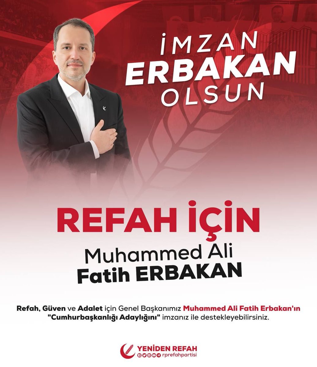 13. Cumhurbaşkanı adayımız Muhammed Ali Fatih Erbakan 👍📢