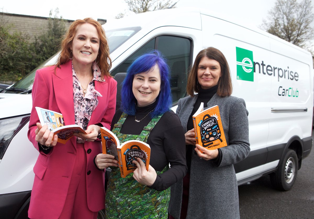 KidsBooksIrel's tweet photo. #ROADForward returns! 

Earlier this week, we had the pleasure of launching year 2 of our partnership with @Enterprise Holdings, which sees over 3,500 6th class pupils across Ireland taking home a copy of Frankie's World by @Aoife_Dooley.  (/1)

@Scholastic | @stbrigids_gns https://t.co/y2pTHlxZBi