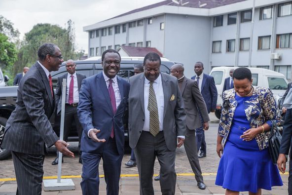 KSGKenya's tweet photo. 1/2  Prime Cabinet Secretary, H.E. (DR) Musalia Mudavadi presides over the inaugural meeting of Principal Secretaries at the Kenya School of Government, Lower Kabete. https://t.co/QtBqR0ilSB