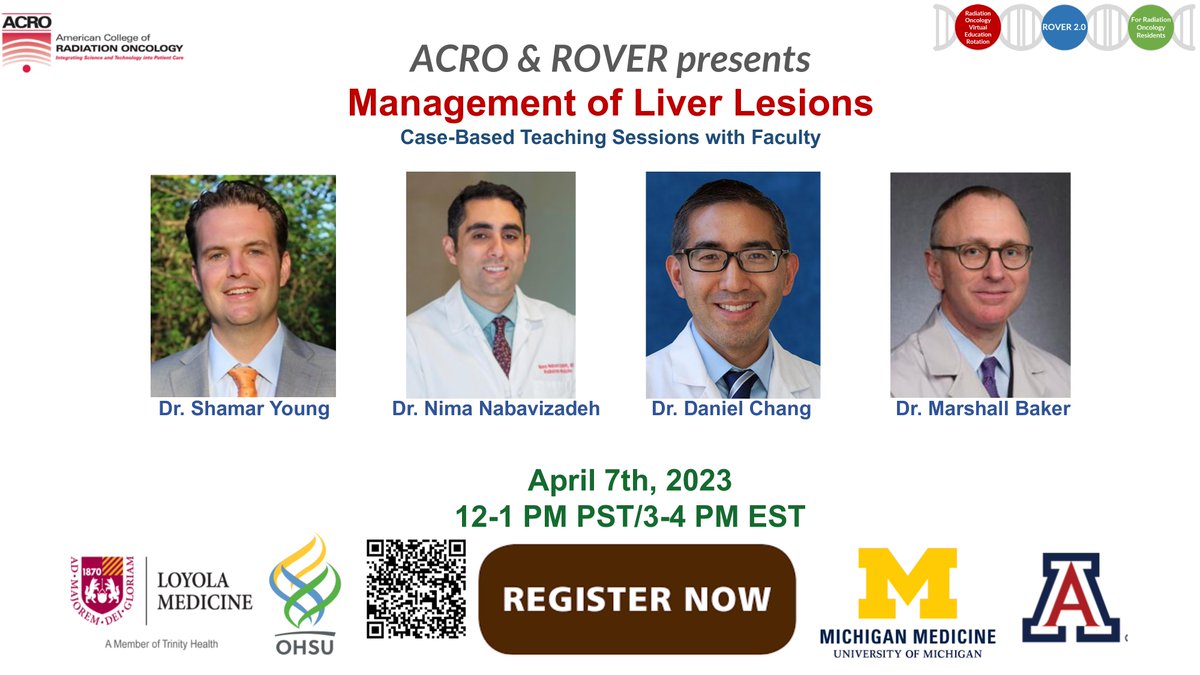 Our #ACROpolis partner <a href="/RadoncROVER/">ROVERRO</a> is hosting a webinar panel on the management of liver lesions on April 7 from 12-1:00 pm PST. Register at: redcap.link/ROVER44