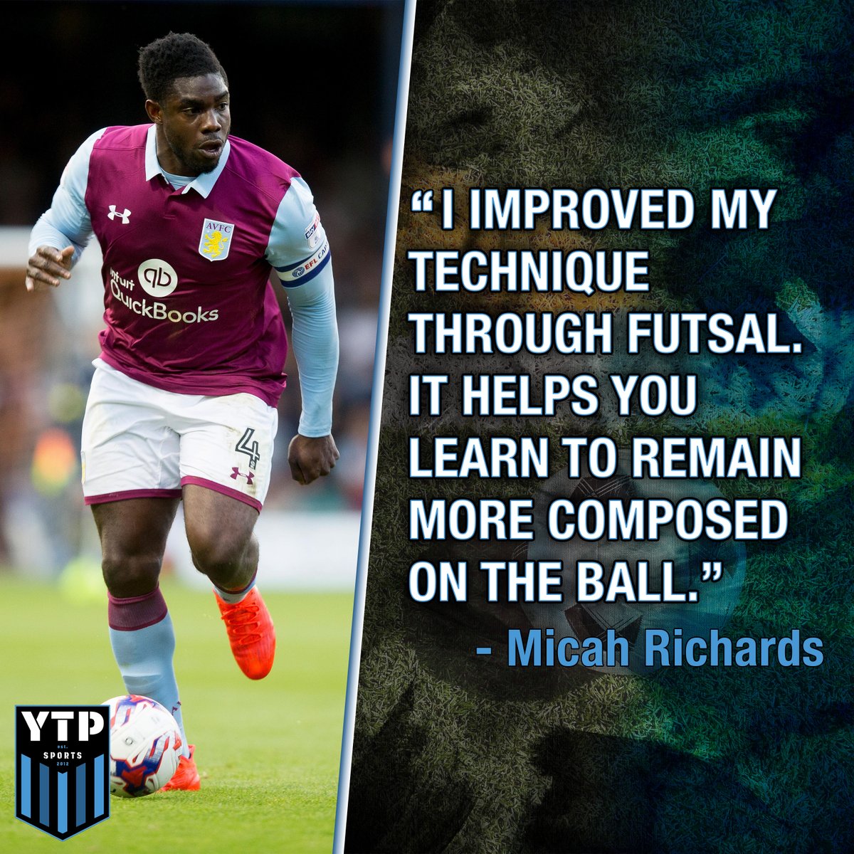 Staying composed in situations that call for quick decisions is one of the best attributes a player can have. Micah Richards learned how to do this through Futsal and years of training leading up to his professional career. ⚽️

#ytpsports #teachingtotransform #futsal