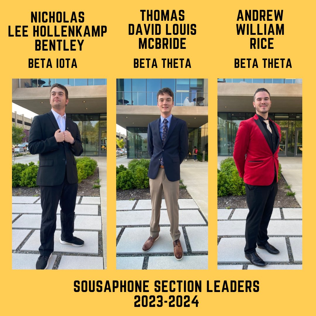 We want to congratulate our brothers who earned a leadership position in Marching Mizzou Band 138. We are very proud of you all! AEA💙🤍💙