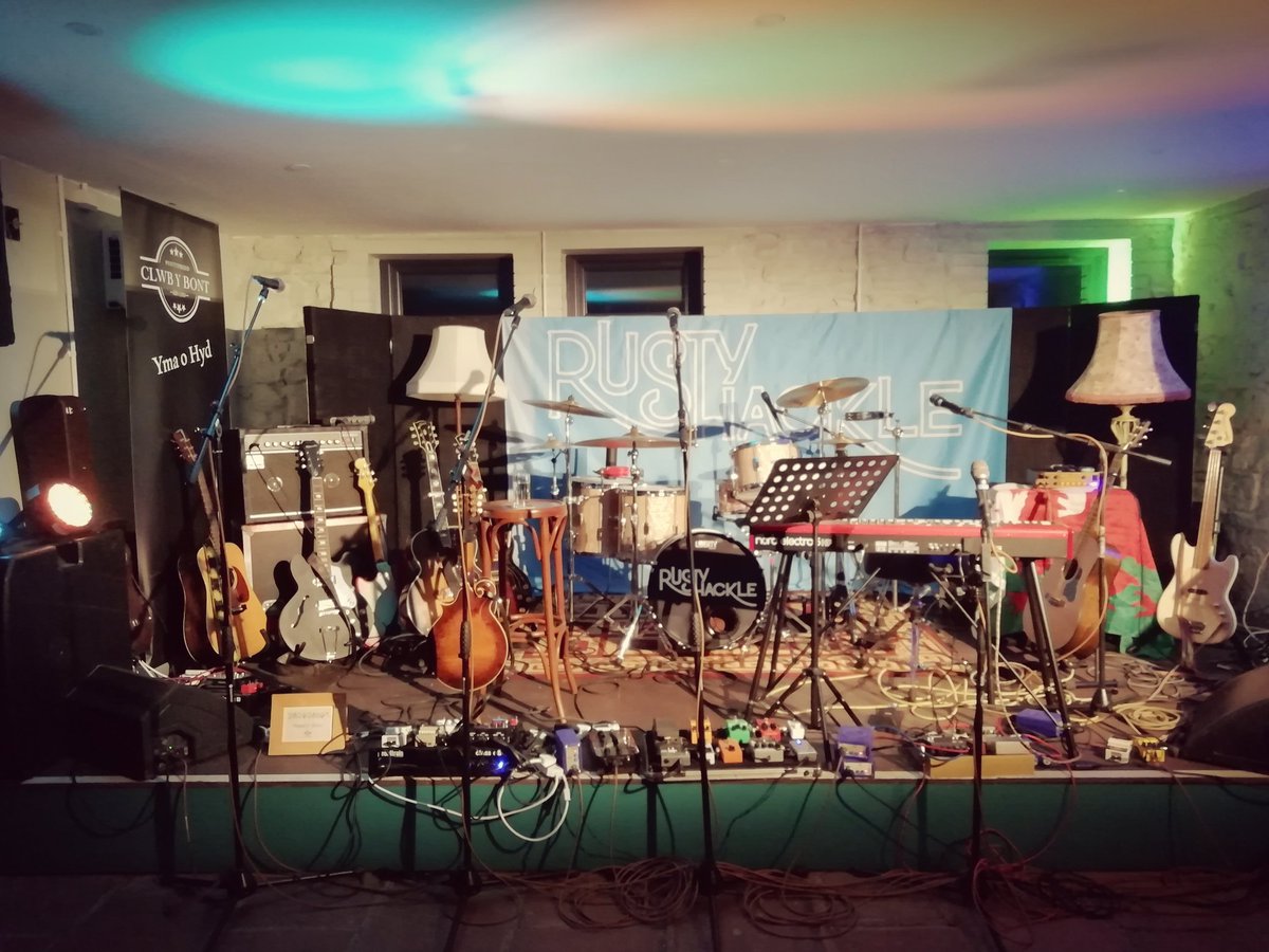 Hazel & Grey (@hazelandgrey) on Twitter photo Still chuffed that we managed to squeeze all of this kit on the <a href="/ClwbYBont/">Clwb Y Bont</a> stage with <a href="/RustyShackleUK/">Rusty Shackle</a> last weekend...
Next gig is the <a href="/tapestrimusic/">Tapestri</a> album launch at <a href="/Stjohnconcerts/">CantonStJohnMusic</a> in Canton, Cardiff this Friday. Hopefully see you there!
wegottickets.com/event/564518 Still chuffed that we managed to squeeze all of this kit on the <a href="/ClwbYBont/">Clwb Y Bont</a> stage with <a href="/RustyShackleUK/">Rusty Shackle</a> last weekend...
Next gig is the <a href="/tapestrimusic/">Tapestri</a> album launch at <a href="/Stjohnconcerts/">CantonStJohnMusic</a> in Canton, Cardiff this Friday. Hopefully see you there!
wegottickets.com/event/564518