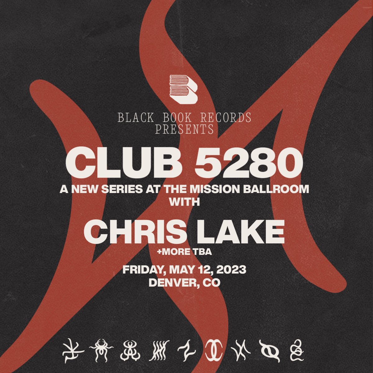 Chris Lake (@chrislake) on Twitter photo Denver - Im very excited to bring you the debut of Club 5280, an intimate new series brought to you by <a href="/blackbookrecs/">Black Book Records</a>, which will be hosted at <a href="/missionballroom/">mission ballroom</a>. Catch the first installment Friday May 12th. Denver - Im very excited to bring you the debut of Club 5280, an intimate new series brought to you by <a href="/blackbookrecs/">Black Book Records</a>, which will be hosted at <a href="/missionballroom/">mission ballroom</a>. Catch the first installment Friday May 12th.