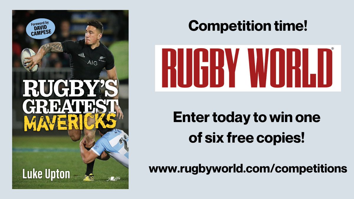 MrLukeUpton's tweet photo. 🚨 COMPETITION TIME 🚨

Those good folks @Rugbyworldmag have written a little about Rugby's Greatest Mavericks and are offering the chance to win one of six free copies, in return for answering a fairly simple question! Take a look here and enter today https://t.co/FO51eQvQtP https://t.co/07CEAoWmN6