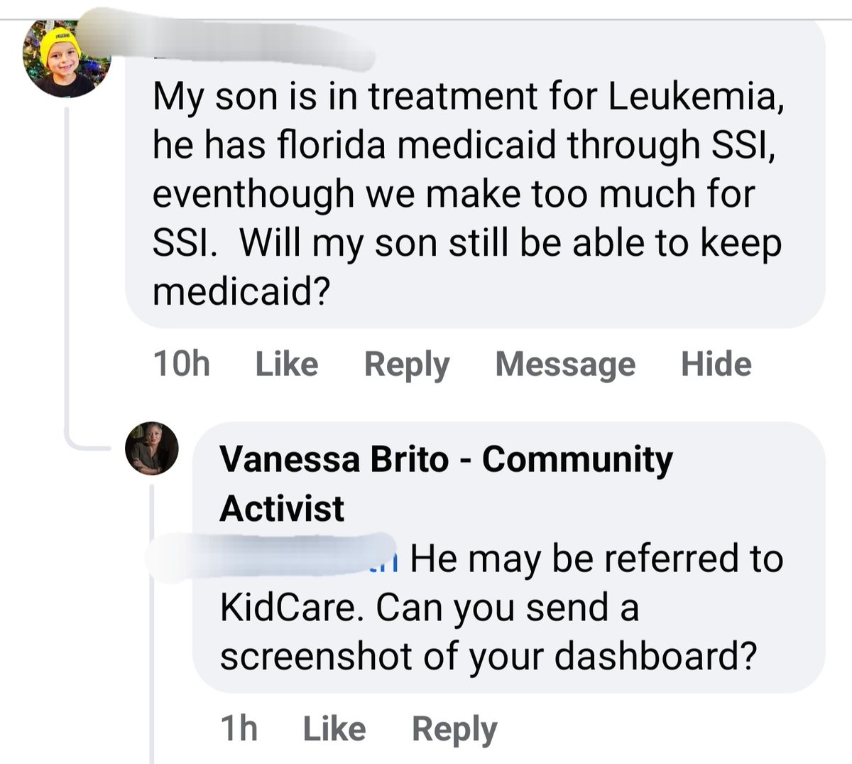 VanessaBritoMia's tweet image. Florida - where it's easier to get a gun than #medicaid coverage for a child w/ Leukemia. Due to the unwinding, Landon's #medicaidcoverage ends in April. He has months of treatment left but his parents fall in the #coveragegap. 1/