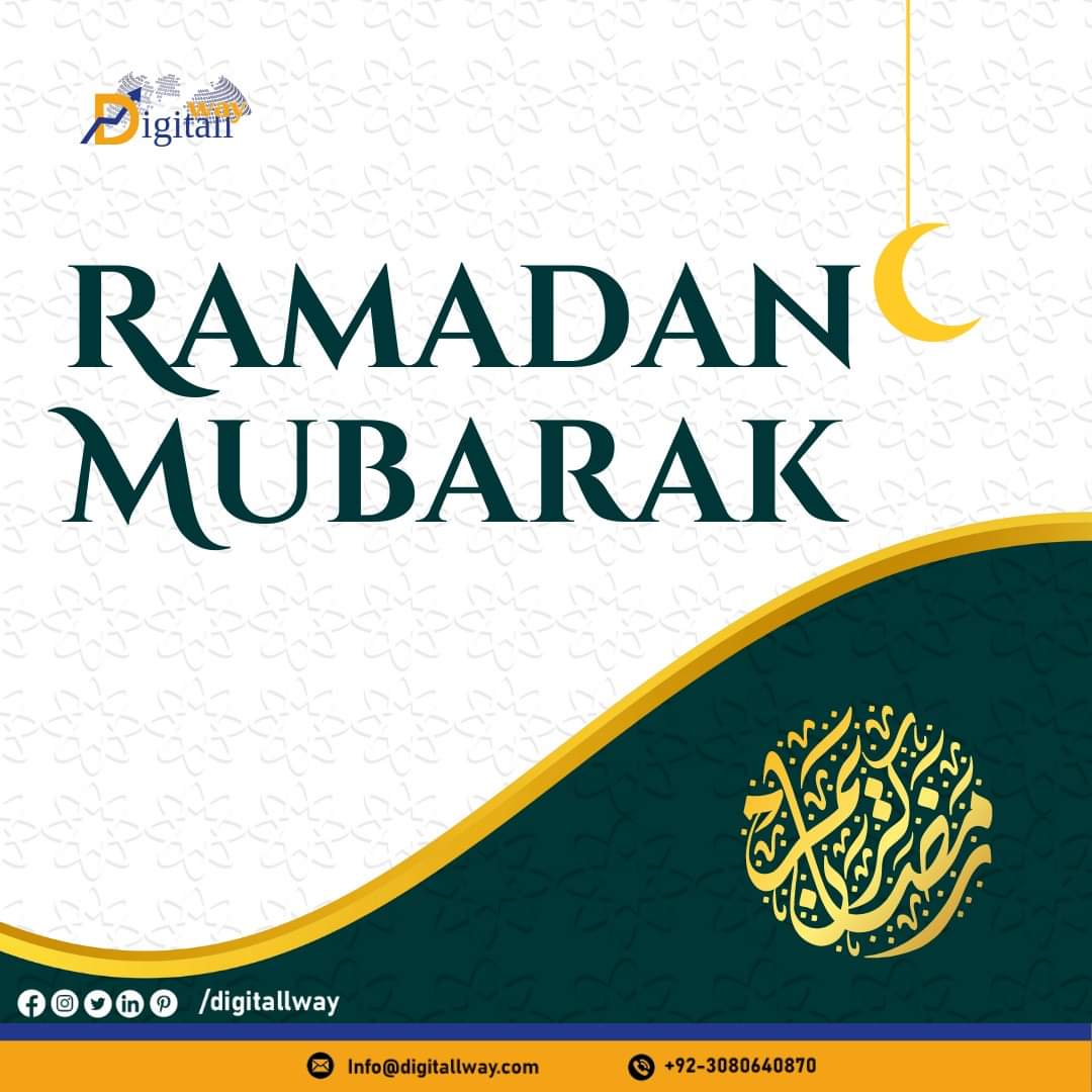 Happy Ramadan Mubarak to All Muslim community. 

#ramadanmubarak
#holymonth
#ramadan
#digitallway