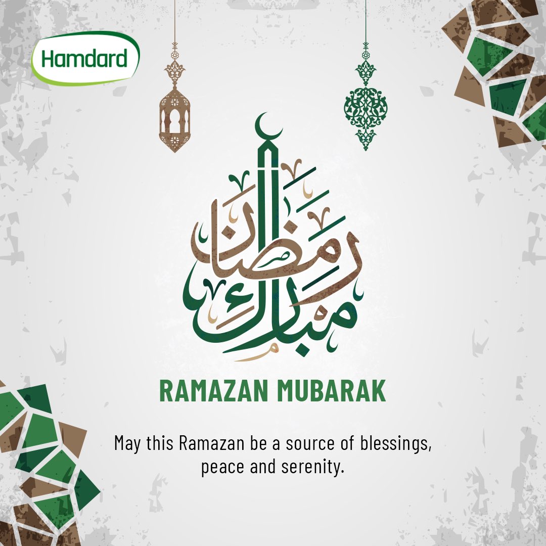 Hamdard_PK's tweet photo. May this holy month bring joy, peace, and happiness to you and your family. May Allah accept all your prayers and supplications and reward you in abundance.

#HamdardPakistan #RamazanMubarak https://t.co/u3fumJ0wXT