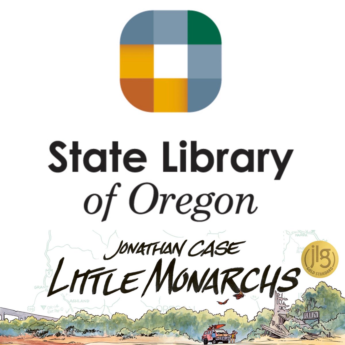 My graphic novel, Little Monarchs is the State Library of Oregon’s 2023 selection for YA! It’ll be their featured Oregon novel at this year’s National Book Festival. Thanks, librarian friends! @holidayhousebks @statelibraryor #yagraphicnovels #kidslit #middlereaders #kidscomics