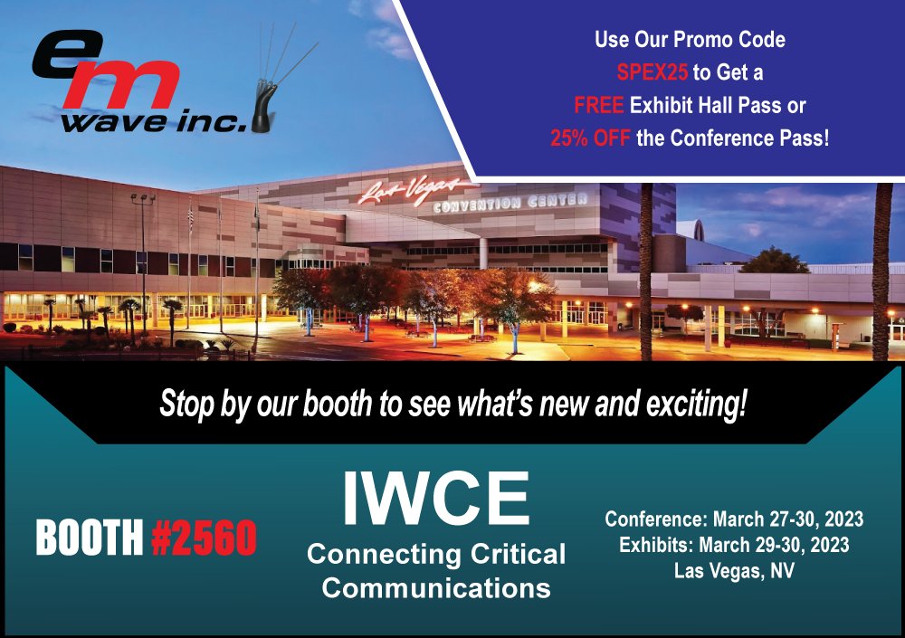 EM_Wave_inc's tweet photo. Click the link to register #IWCE2023 and receive your FREE pass: https://t.co/3OvRDf3FkC https://t.co/0W7LEwgbeV