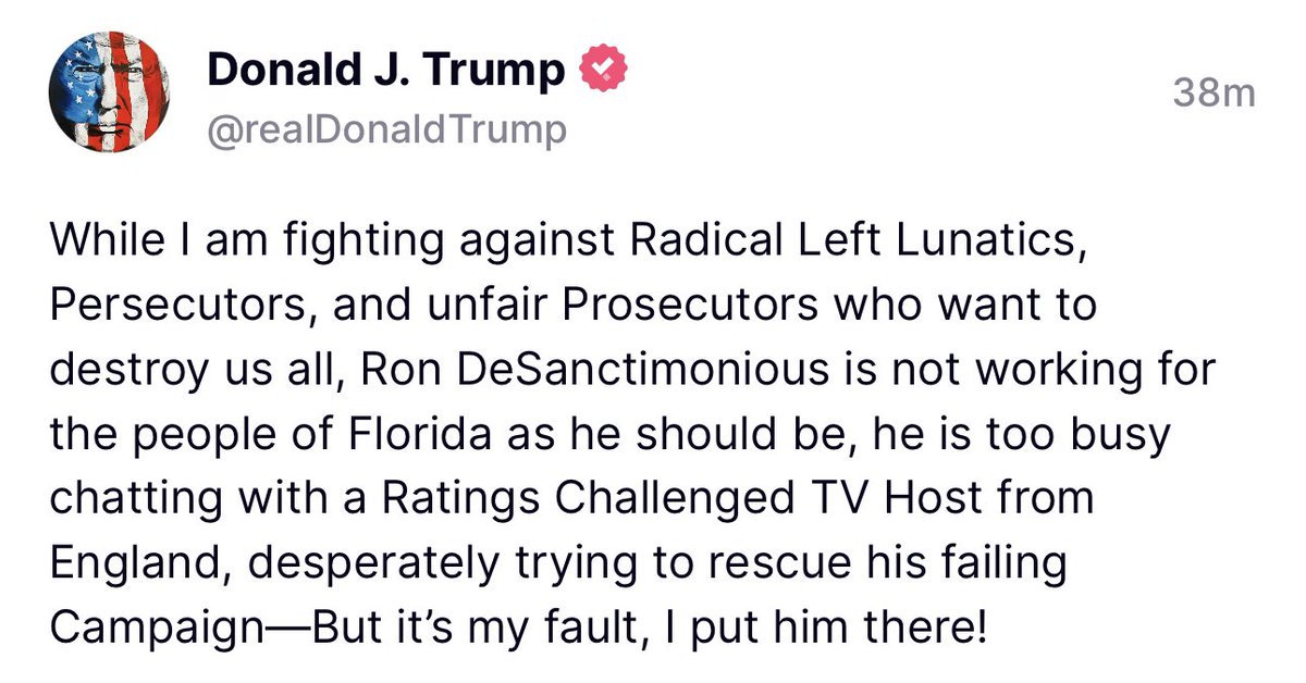 Trump is on 🎯👇🏼