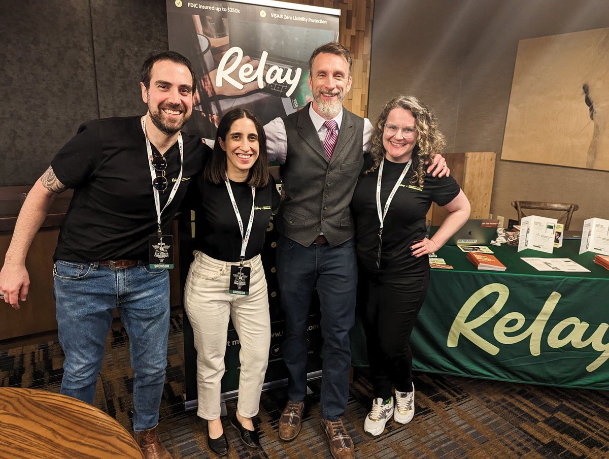 The small business finance dream team 🎉🚀🙌 If you’re attending the #STRWealthConference this week, stop by our booth on the second floor to learn more about why real estate investors love banking with Relay! Oh, and we have some free swag too! #strwealth #strwealthcon