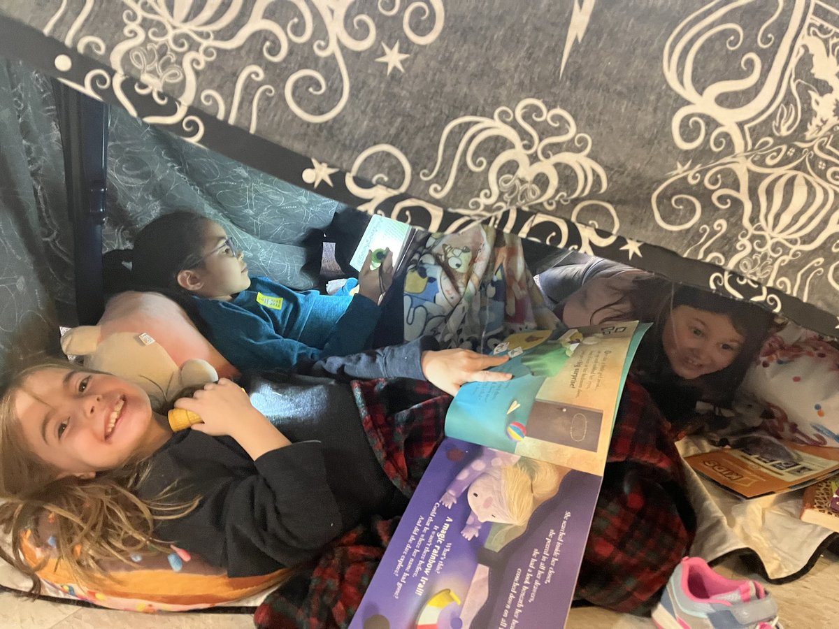 Read in a fort and bring your favorite stuffy = so much excitement in 2nd grade!