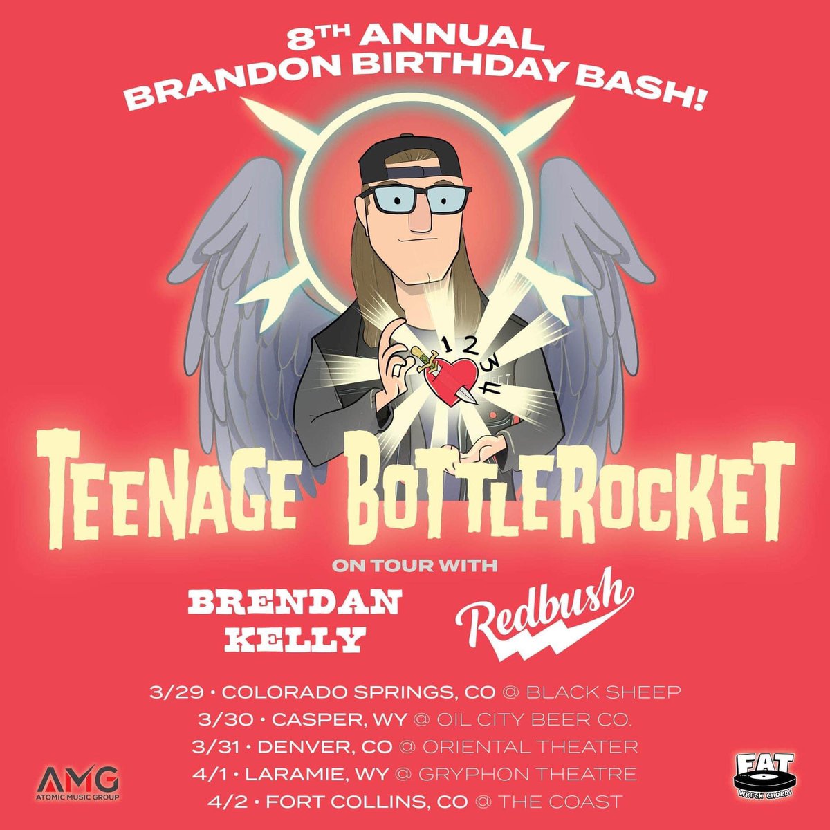 Don’t miss our 8th Annual Brandon’s Birthday Bash Tour. We always look forward to celebrating the awesomeness that is Brandon. Hope to see you there. teenagebottlerocket.com/tour-dates #teenagebottlerocket #fatwreckchords #fatwreck #skatepunk #punkrock #poppunkmusic #punk #skatepunkers