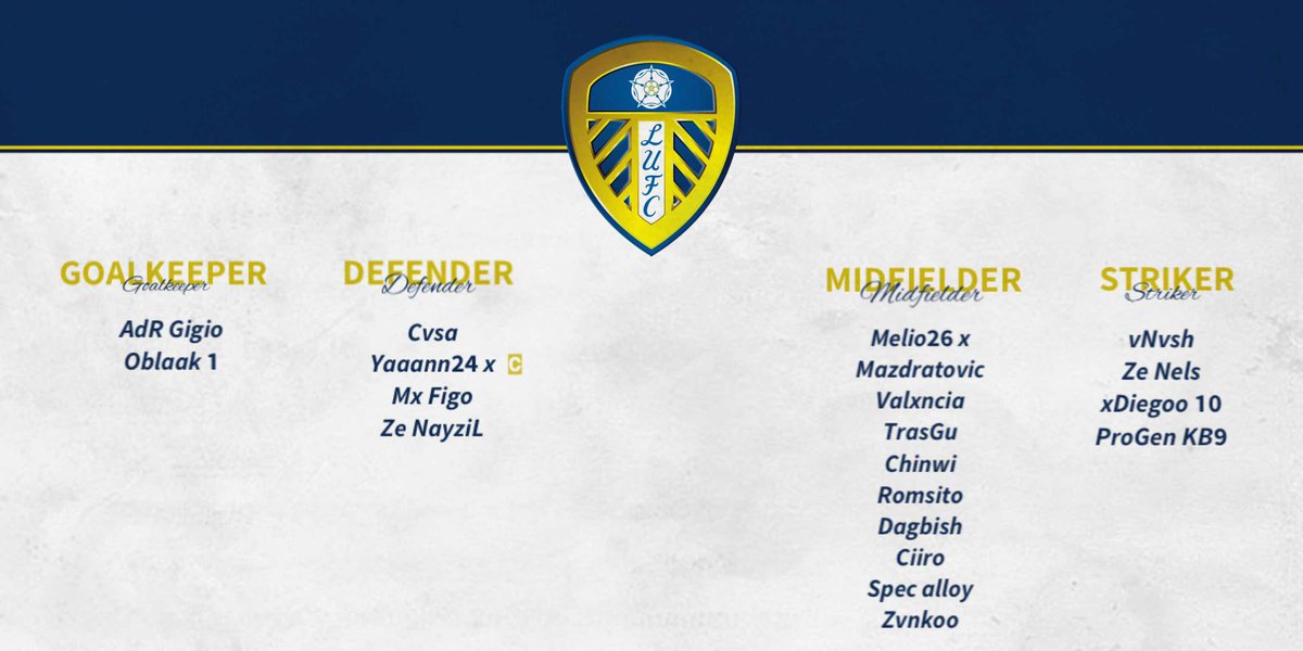 Effectif pour cette saison VFL