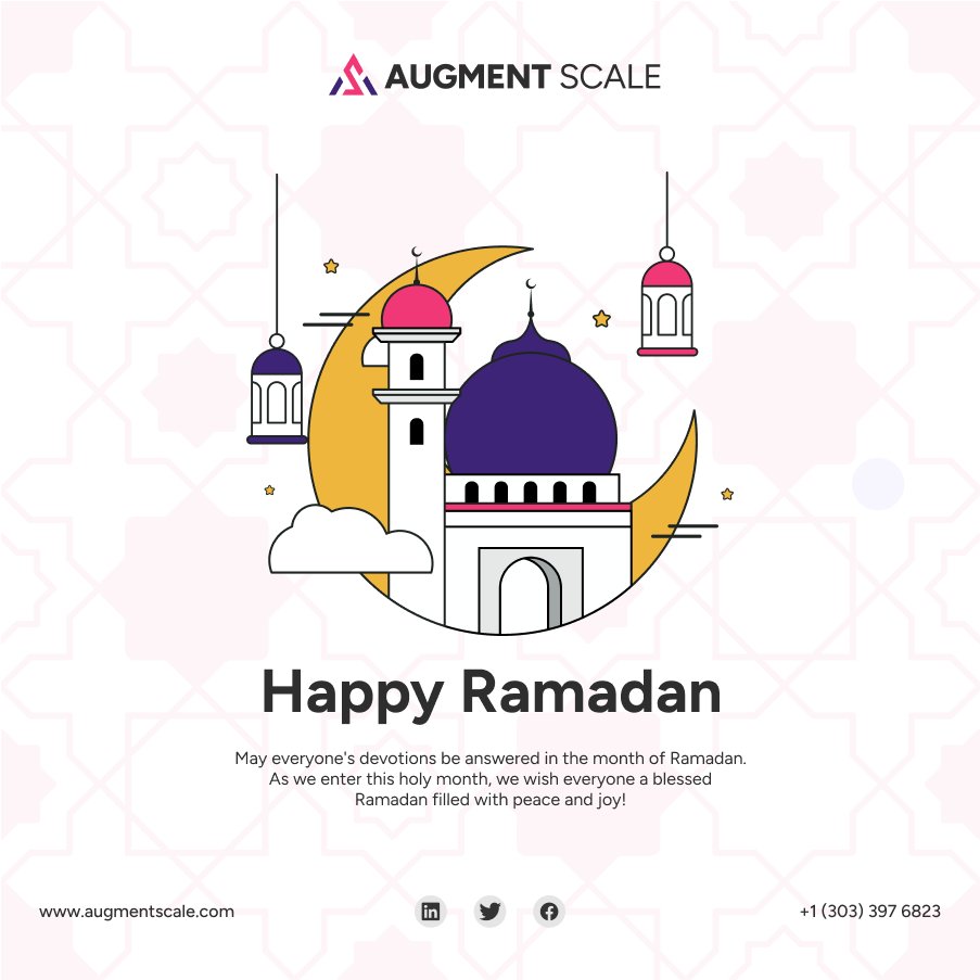 augment_scale's tweet image. In this Holy month of Ramadan, may everyone be blessed with good health, prosperity and happiness. We wish everyone a Happy Ramadan!

#augmentscale #business #ramadan #ramadankareem
