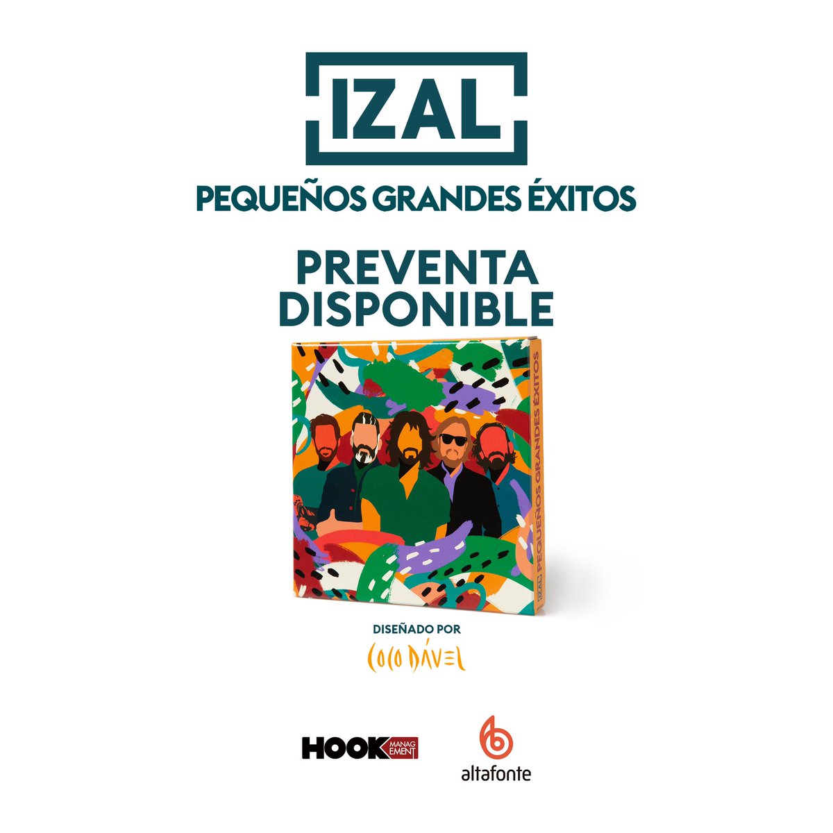 “Pequeños Grandes Éxitos”
💚🧡💜💛❤️

A partir de este viernes, 24 de marzo, en formato vinilo, CD y plataformas
digitales.

Pre-venta formato físico ya disponible (sólo online).
👉🏻 links.altafonte.com/pequenosgrande…

🎨<a href="/cocodavez/">COCO DÁVEZ</a> 

#IZAL #PequeñosGrandesÉxitos