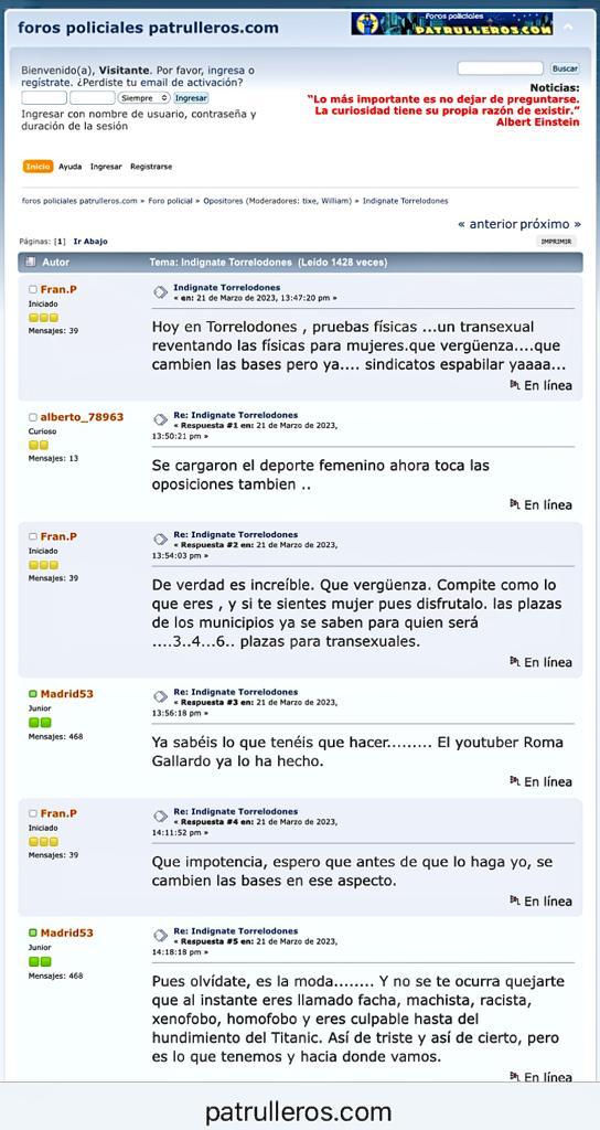 Primeros casos de hombres que se cambian a mujer para pasar oposiciones con las pruebas físicas descafeinadas. Empieza el show.