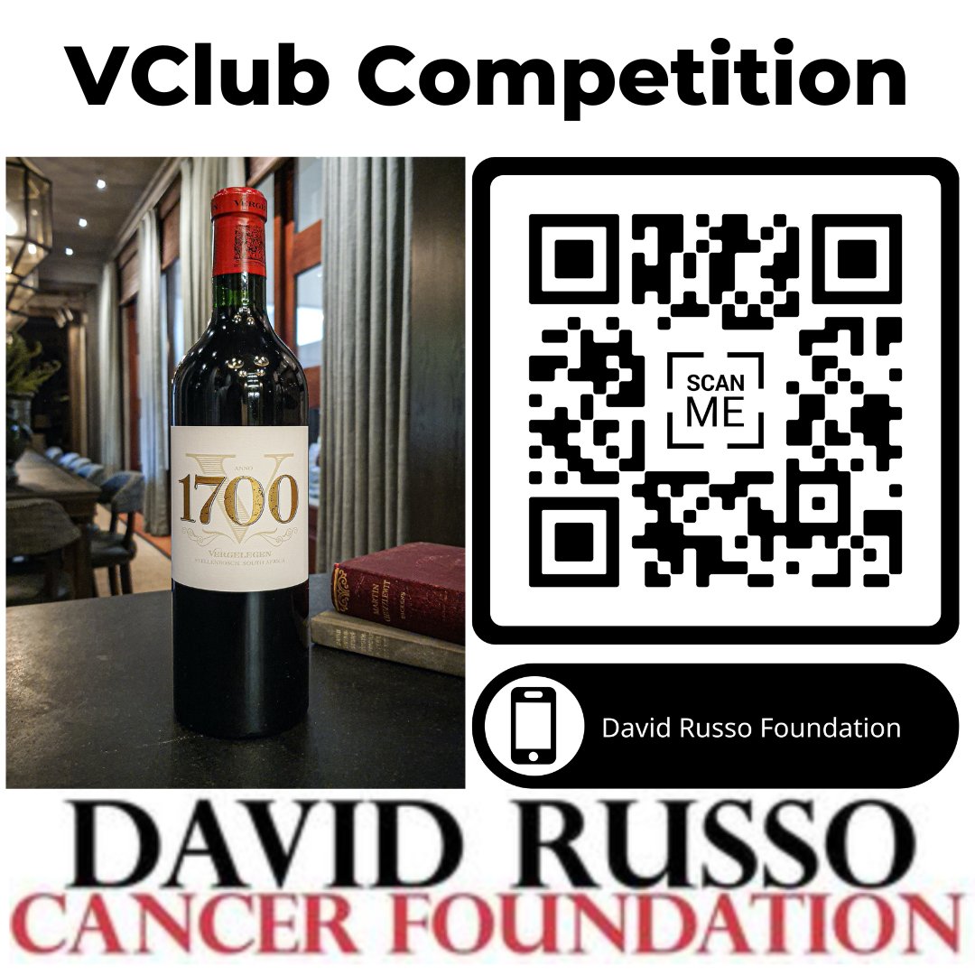 VClubwine's tweet photo. To help raise funds and create awareness for the David Russo Cancer Foundation, VClub has partnered with this great charity. Please support them where you can https://t.co/k4mmqTwJO9 https://t.co/VzcpQjsDPU