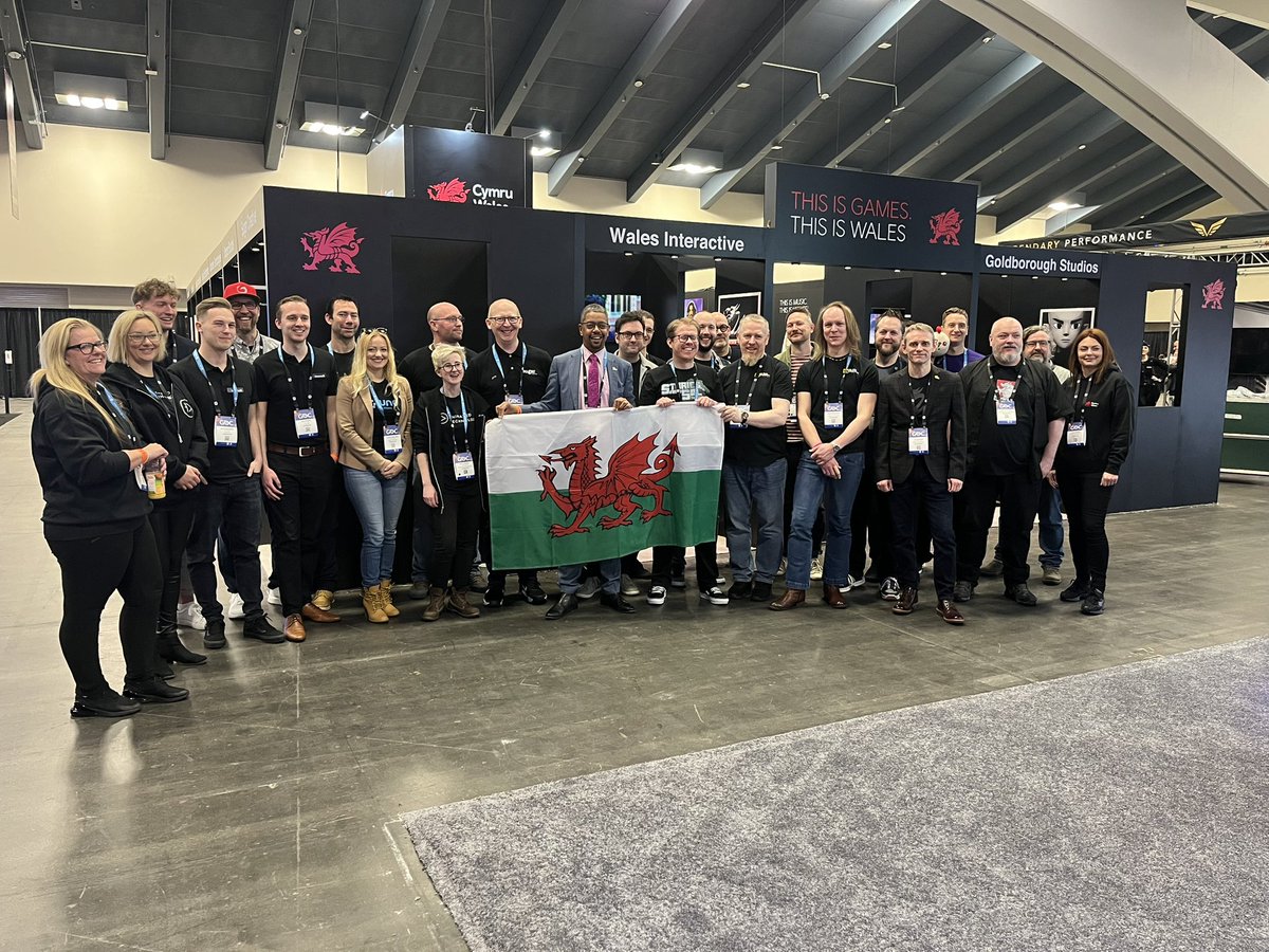 This morning Wales’ pavilion at <a href="/Official_GDC/">GDC Festival of Gaming</a> opened with Minister @VaughanGething! 😃

This is the biggest Welsh delegation to #GDC ever - check out more about our delegation in the link below and visit us at Pavilion S248! 👋

tradeandinvest.wales/events/gdc

#WalesontheWestCoast 🏴󠁧󠁢󠁷󠁬󠁳󠁿🇺🇸