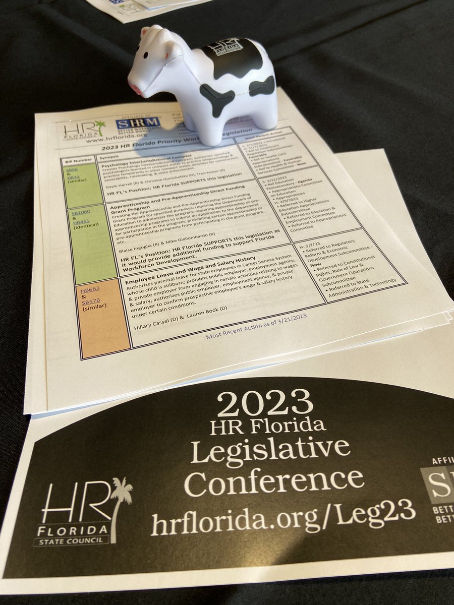 #HRFL #HRFlorida #SHRM our own Cheif of staff, amazing <a href="/SHRMEmily/">Emily M Dickens</a> speaking with our great HRFL volunteer leaders  hosted by @DeeAnnaHayes at the #2023HRFloridaLegislativeConference #Carly is here too!