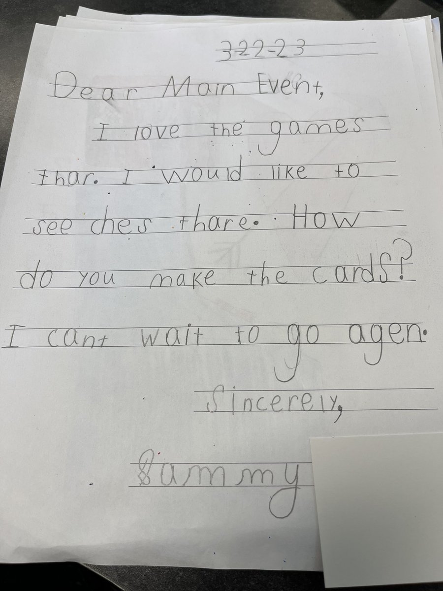 Dear <a href="/MyMainEvent/">Main Event</a>,