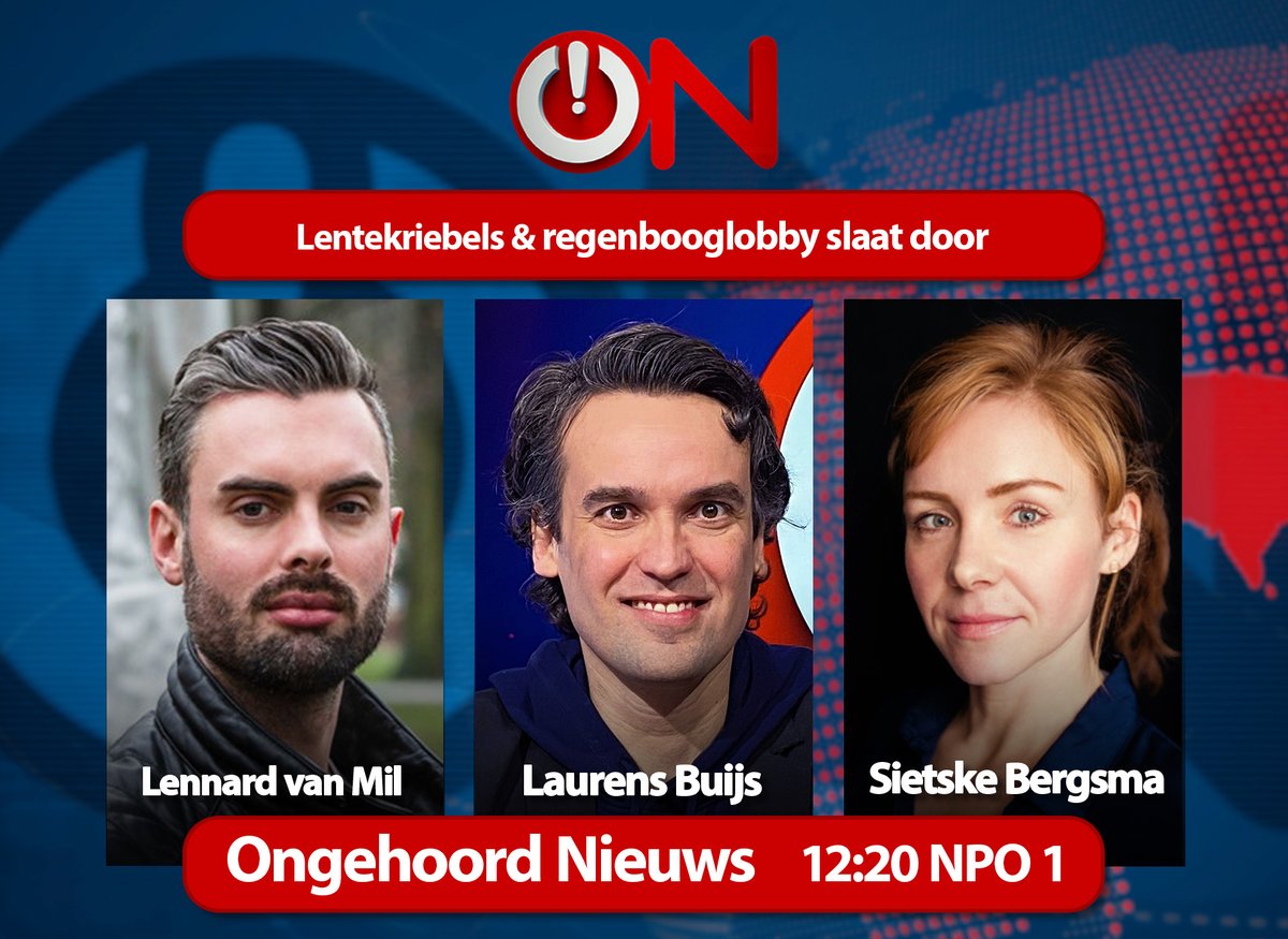ongehoordnedtv's tweet photo. WOKE SPECIAL:
Ophef over seksuele vorming kinderen tijdens Week van de #Lentekriebels; en de regenbooglobby slaat door.

Morgen #OngehoordNieuws met @SBergsma, Lennard van Mil en @laurensbuijs.
 
12:20u live - NPO1 https://t.co/ezzliU51KM