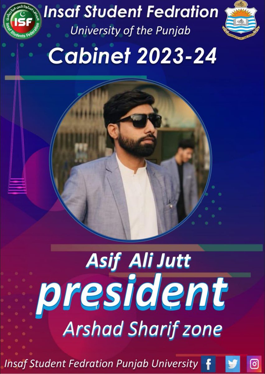 isf4official's tweet photo. صدر جامعہ پنجاب وسیم اکرم @WaseemAkramISF نے مختلف زونز کے صدور کا اعلان کر دیا۔ #Cabinet2023_24 #ISFPU https://t.co/Kb5NLUK3sc