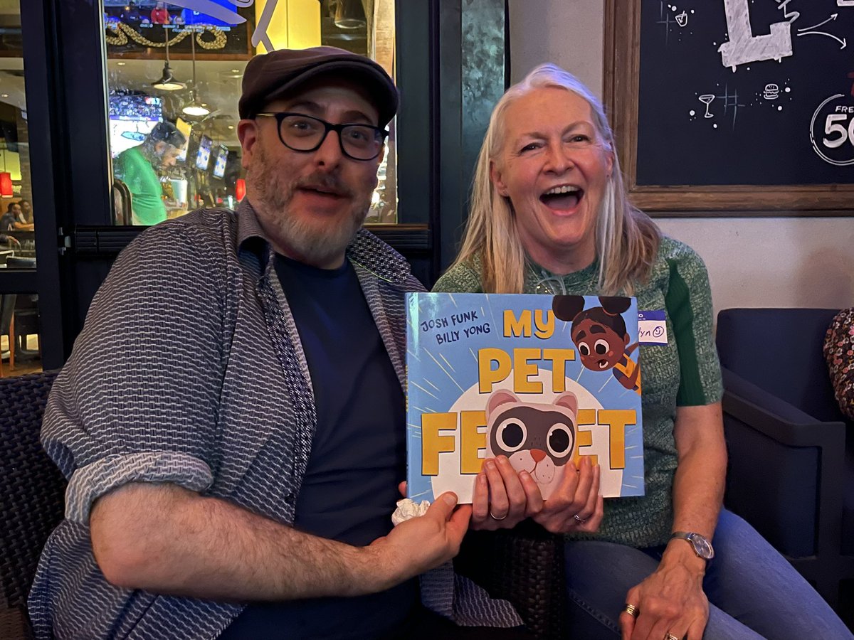 CreLibrarian's tweet photo. Hey #CRECoyotes @CRECoyotes guess who I got to meet up with over Spring Break? Yes that is @joshfunkbooks! #CardboardFunk was a little sad he couldn’t make it. @CISDlib #cisdlib #bookjoy #booklove #kidlit #picturebooks https://t.co/6OjZ7s7FGb