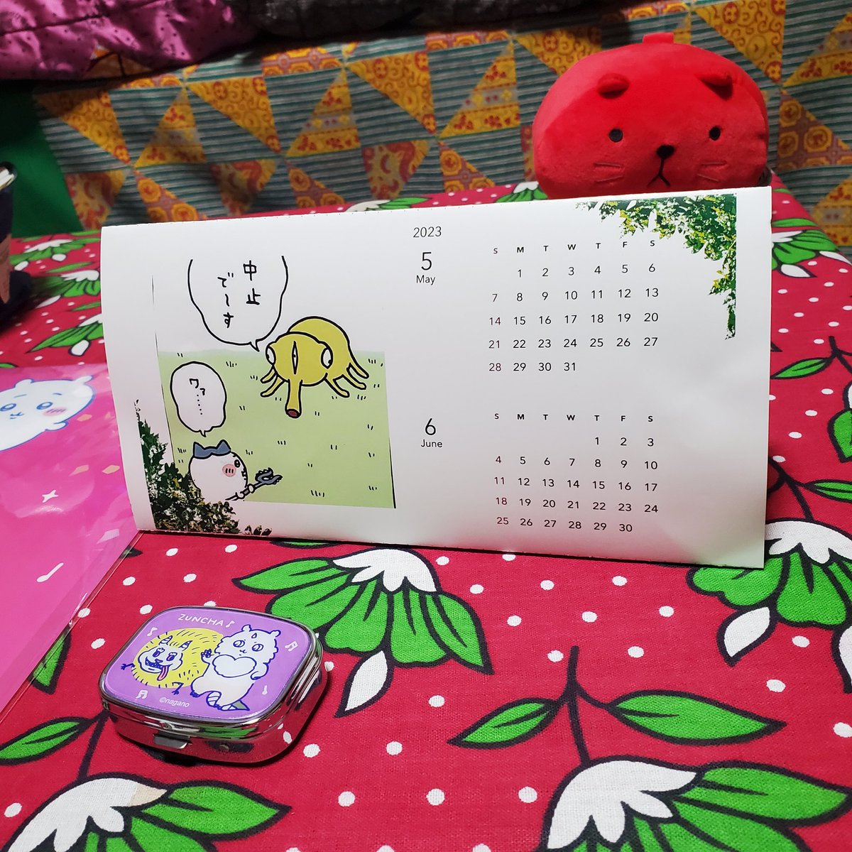 友達がちいかわカレンダー作ってくれました、うれC😭😭😭(後ナガノマーケット行きました⤴️⤴️⤴️) 