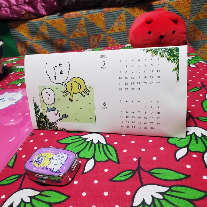 友達がちいかわカレンダー作ってくれました、うれC😭😭😭(後ナガノマーケット行きました⤴️⤴️⤴️) 