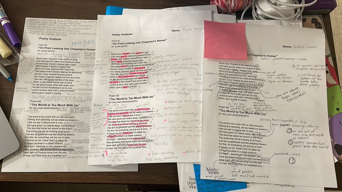 I am amazed by this AP Lit class and the way they annotated and discussed poetry. The conversations were so rich that even I learned a thing or TWO! It’s awesome when the students teach &amp; enlighten the teacher!Austin-East is full of brilliance @righterAE