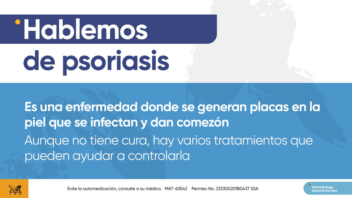 LeoPharmaMX's tweet photo. La psoriasis es una enfermedad de la piel que a veces se confunde con otras, lo que retrasa su diagnóstico y el tratamiento que la puede controlar.
#psoriasis #LEOPharmaMx #LEOPharma #LeoTips https://t.co/e386bMFJwa