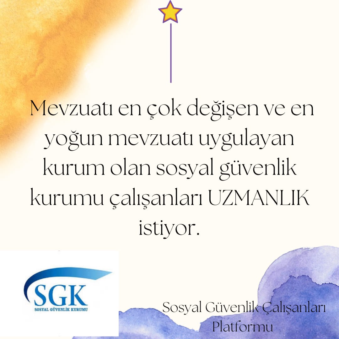 Taşeron işçi maaşı 4 yıllık üniversite mezunu mevzuat uzmanı memurdan fazla ise çalışma barışı bozulmuştur. SGK çalışanlarının özlük hakları yeniden düzenlenmelidir.
#SGKdaEytmesaisi
<a href="/RTErdogan/">Recep Tayyip Erdoğan</a> 
<a href="/vedatbilgn/">Vedat Bilgin</a> 
<a href="/AvOzlemZengin/">Av. Özlem Zengin 🇹🇷</a> 
<a href="/Mustafa_Destici/">Mustafa Destici</a>