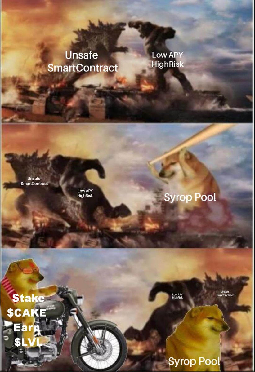 NOS_ARTESY's tweet photo. @PancakeSwap Here is my @PancakeSwap and @Level__Finance Theme meme celebrating $LVL and Syrup Pool

$CAKE $LVL $BNB $APT https://t.co/ttfM7faRXU