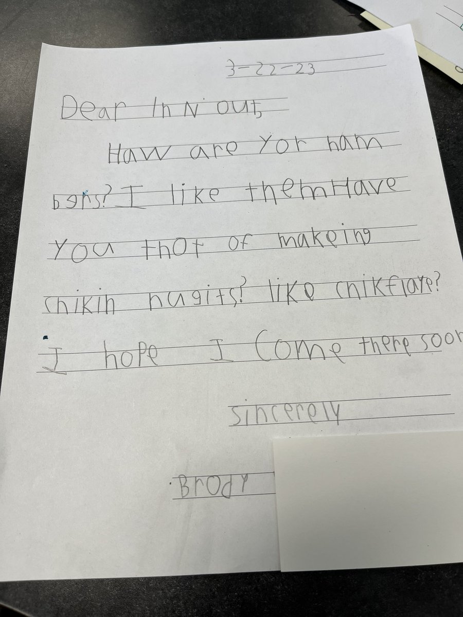 Dear <a href="/innoutburger/">In-N-Out Burger®</a>