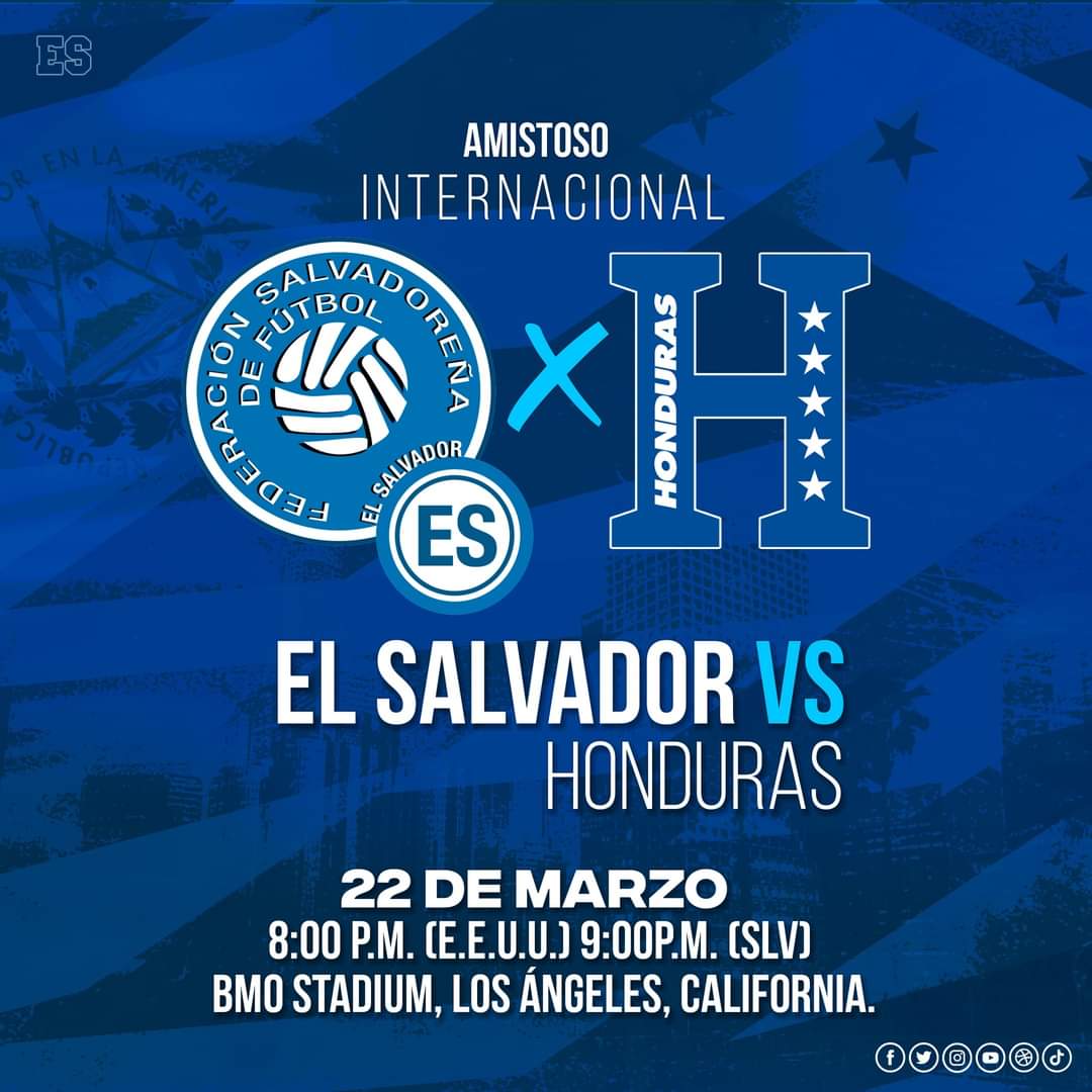 MRDeportivaES's tweet photo. #Amistoso

Hoy La Selecta se enfrentara a Honduras en el BMO Stadium Los Ángeles, California.🏟️

⏱️Hora: 9:00pm (Hora de El Salvador)
8:00pm (Hora de Los Ángeles, California) https://t.co/X0d1pMHwqJ