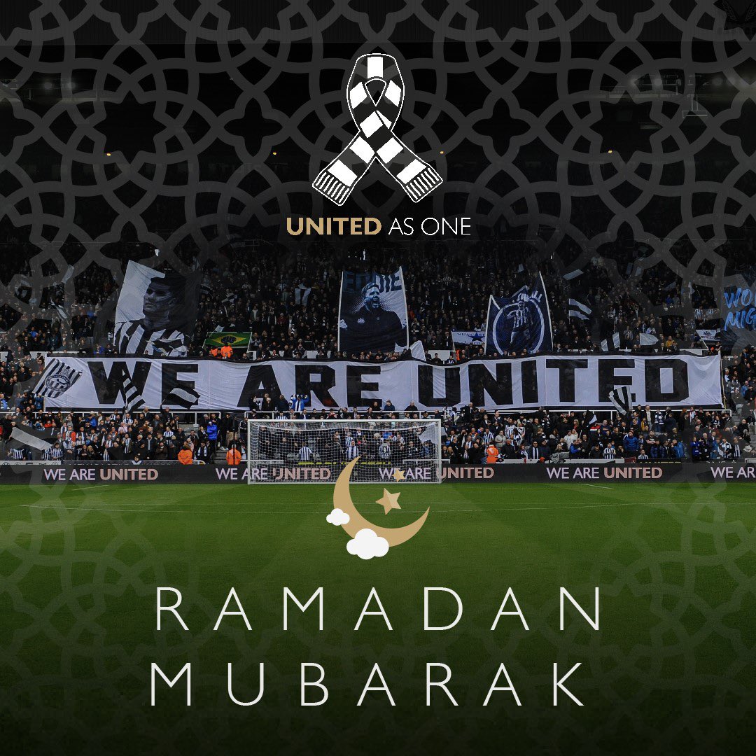 NUFC's tweet photo. 🌙 Wishing everyone around the world a blessed #RamadanKareem! 

🖤🤍 https://t.co/iWlQtw2na6
