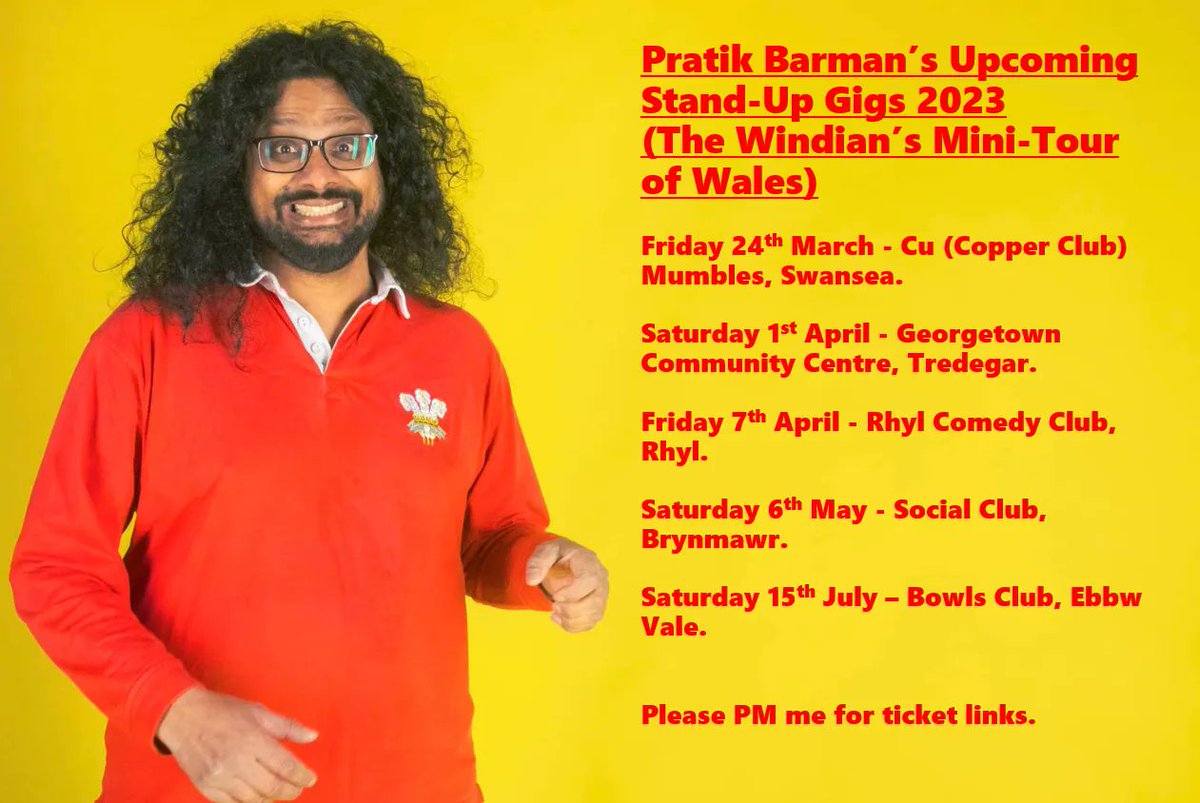 sameagainbarman's tweet photo. So, I'm performing stand-up comedy in a few places across Wales in the next few months. So more dates may be added as well, so I will keep you posted. I'm really looking forward to it! Come along and support me if you are free. PM for ticket links. Thank you in advance. Peace ❤️ https://t.co/CVFd78sczr