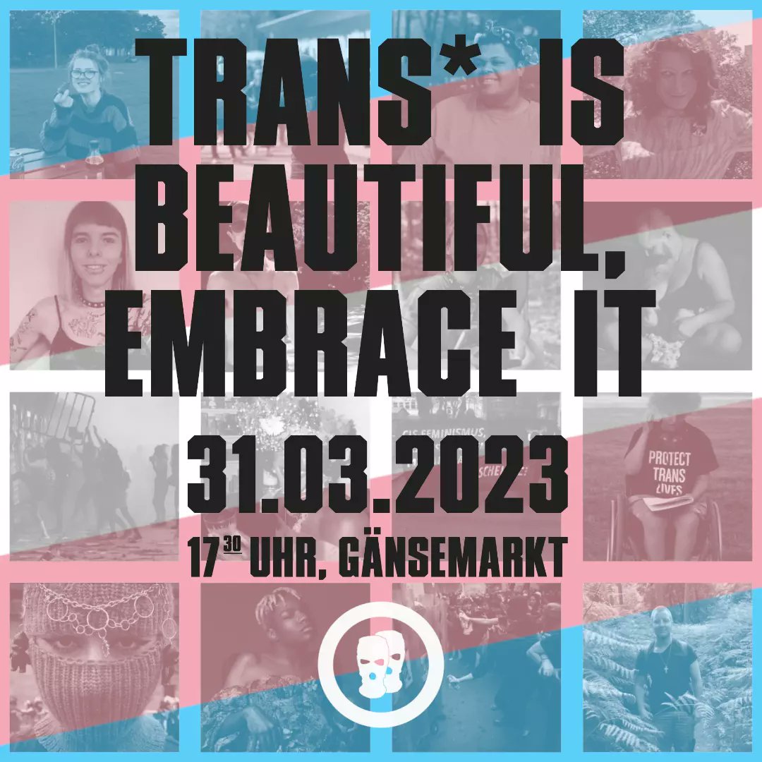 QAK161's tweet photo. Trans is beautiful! 
Und genau deswegen möchten wir mit euch am 31.03., den #transgenderDayofvisibility, durch die Hamburger Innenstadt ziehen und dies den Leuten zeigen. 
Immer noch werden trans Menschen unsichtbar gehalten, also gehen wir auf die Straße um uns zu zeigen, https://t.co/jWgNiJUulq