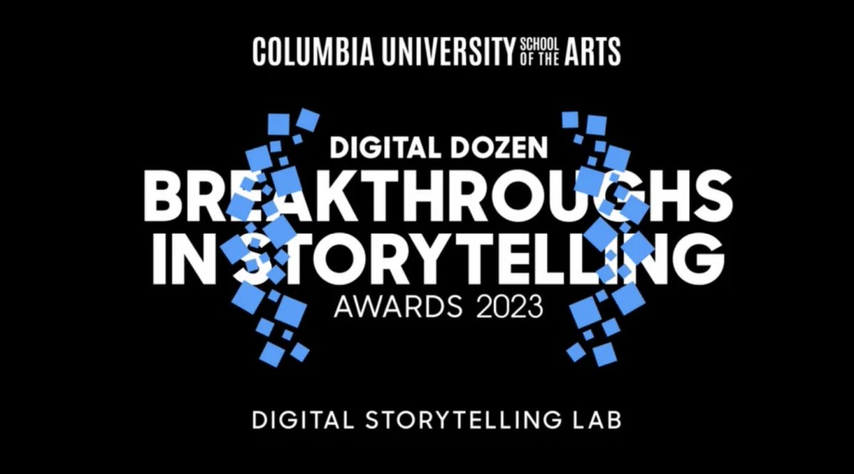 Registration now open for the Digital Dozen Awards on April 5th at 6pm to 8:30pm ET. 

Join us in celebrating 12 exceptional works that are pushing at the edges of narrative possibilities. 

meetup.com/columbia-dsl/e…