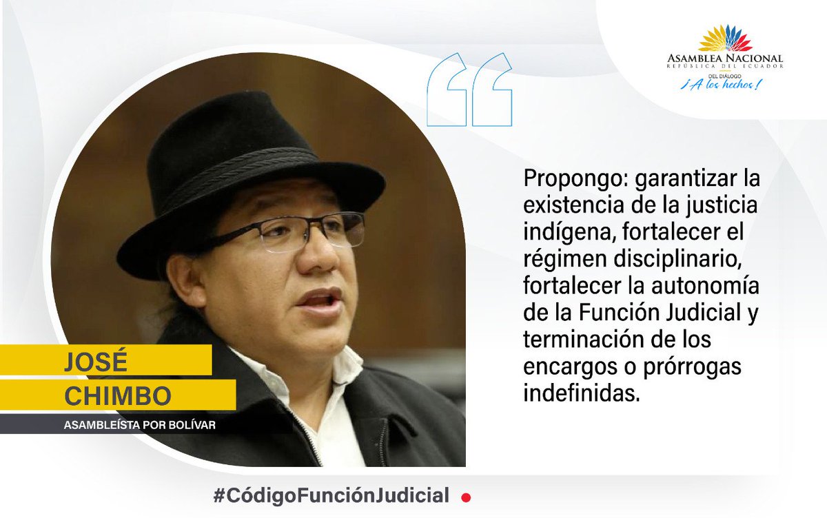 Primer debate del Proyecto de Ley Orgánica Reformatoria al Código Orgánico de la Función Judicial, que presenté por el bien de país y la Justicia. <a href="/BancadaPkEc/">Asambleístas Pachakutik 🇪🇨</a> <a href="/CONAIE_Ecuador/">CONAIE</a> <a href="/CJudicaturaEc/">Consejo de la Judicatura</a>