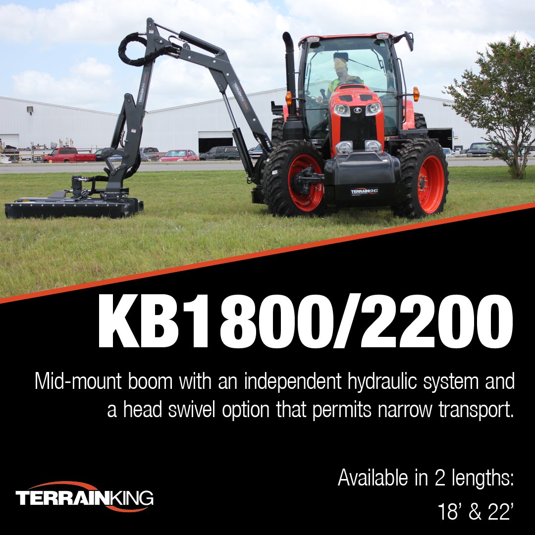 AlamoGroupTX's tweet photo. A powerful performing machine with a self-contained front-mounted system featuring an open-loop gear pump.
Our KB1800/2200 consists of a slewing ring that allows it to swing 180 degrees.
#AlamoGroupTexas #BoomMower #VegetationManagement https://t.co/9mLWKQ54PF