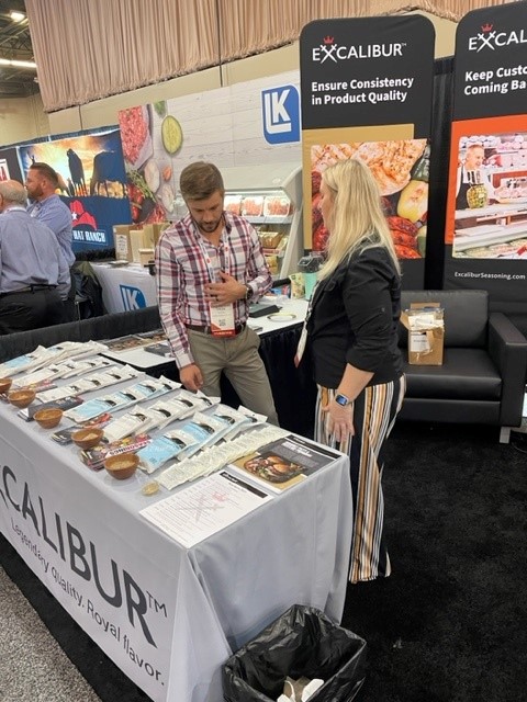 ExcalSeasoning's tweet photo. Convention and trade show season kicked into high gear in March. From the @MeatInstitute's #meatconference to the Michigan Meat Association Inc. Convention, we've been catching up with longtime partners and making new friends.  #tradeshows #conventions #MeatProcessors #seasonings https://t.co/rT6WbmIKCF